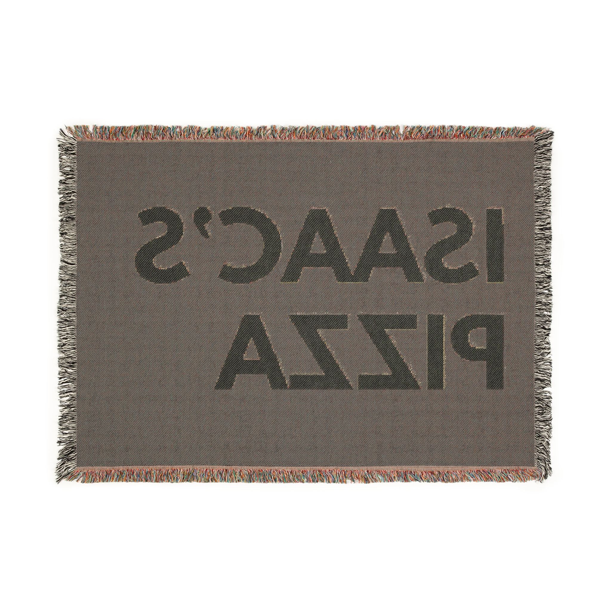 Isaac's Pizza Woven Blanket — Retro Pizzeria Throw Blanket