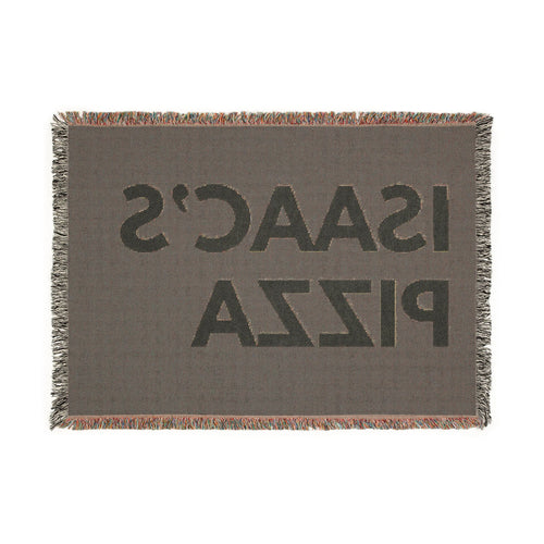 Isaac's Pizza Woven Blanket — Retro Pizzeria Throw Blanket